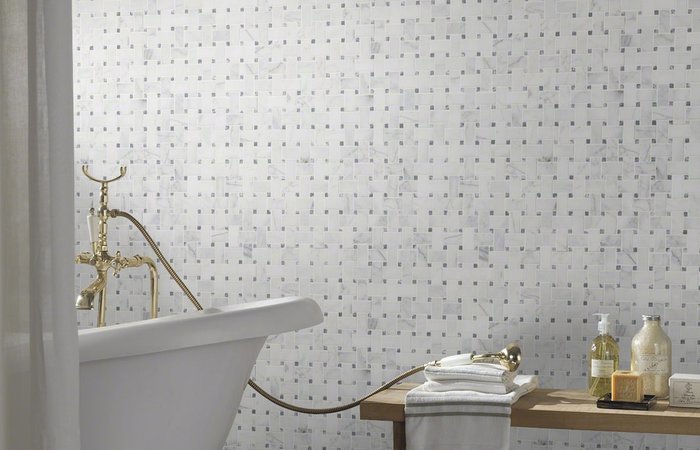gayle basketweave honed marble mosaic tile in white reviews bathroom tile 700x450