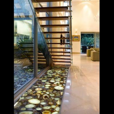 Majesticstairs Majestic Gemstone Slab Polished Brown Israel Stairs